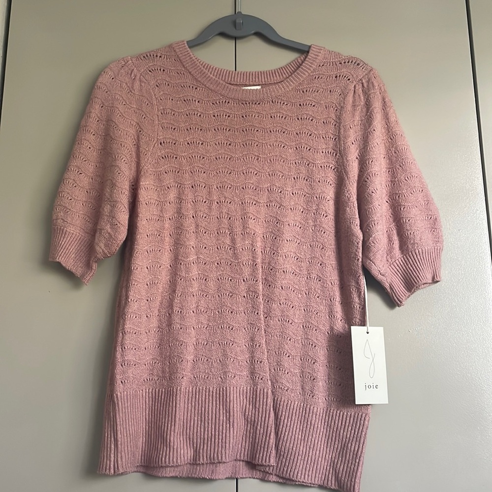 Joie pink half sleeve sweater